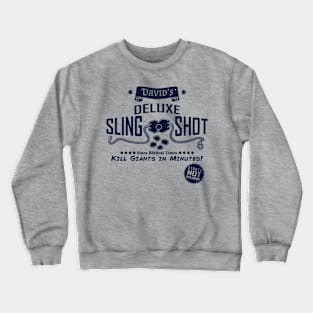 David's Slingshot Funny Bible Inspired David And Goliath Retro Vintage Poster Crewneck Sweatshirt